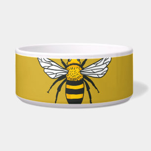 Comedero Bee Haven: Patrón amarillo vintage