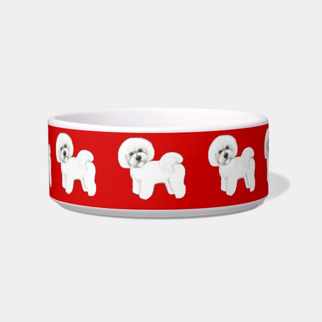 Comedero Bichon Frise mascota bowl (Frente)