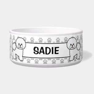 Comedero Bichon Frise Perros De Dibujos Animados Lindos & N