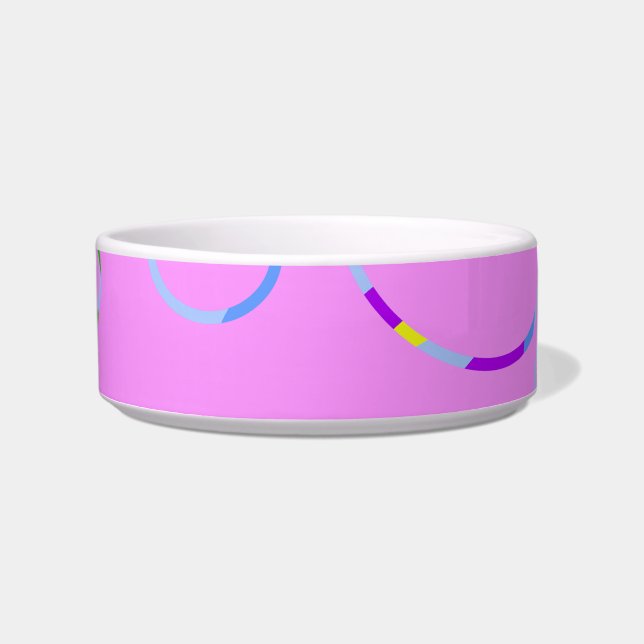 Comedero Big Arch Loops on Pink Ceramic Mascota (Frente)