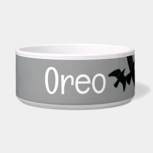 Comedero Bird Silhouette Pet Bowl con OREO Textos