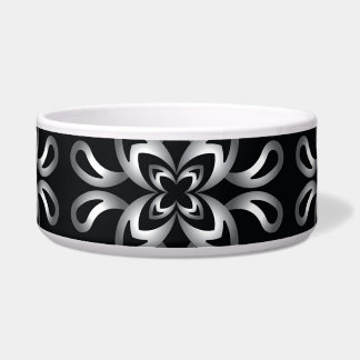 Comedero Black and white seamless pattern on  bowl