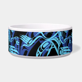 Comedero Black Blue Haida Eagle Thunder Bird Arte Nativo