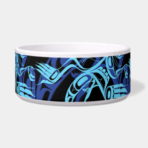 Comedero Black Blue Haida Eagle Thunder Bird Arte Nativo