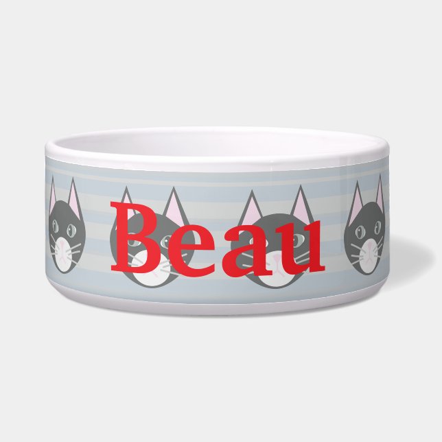 Comedero Black Cat, Stripes (Frente)