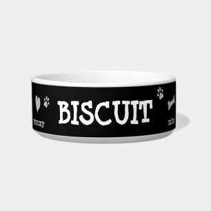 Comedero Black Feeding nombre moderno Paw Hearts Doggy