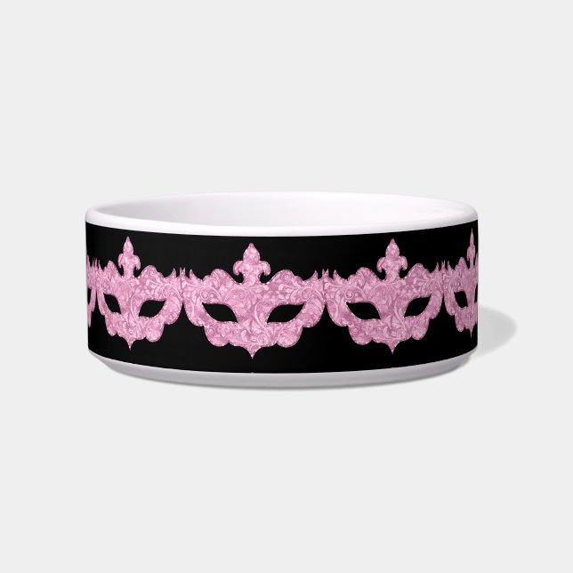Comedero Black Pink Masquerade Princesa Mascota de alimenta (Frente)