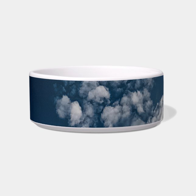 Comedero Blanco, con fondo azul oscuro (Frente)