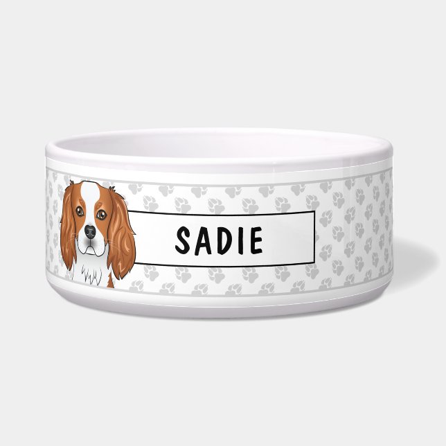 Comedero Blenheim Cavalier King Charles Spaniel y Paws Bowl (Frente)