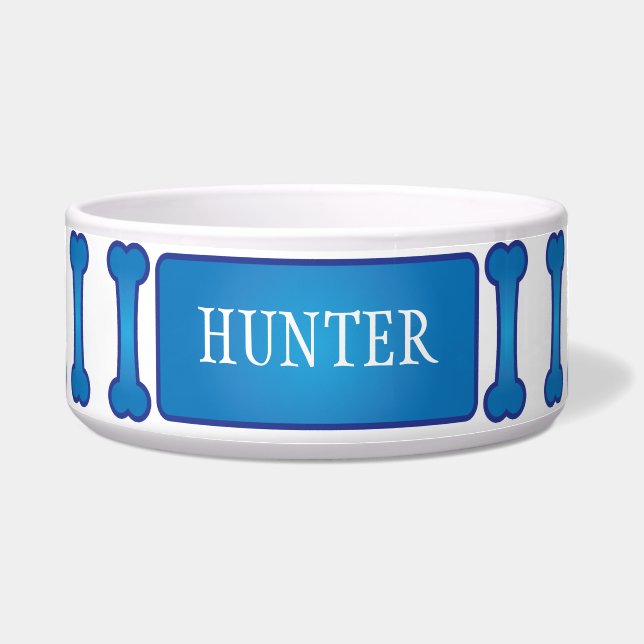 Comedero Blue Bone Dog Pet Bowl (Frente)