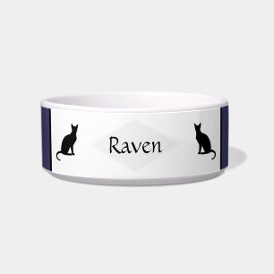 Comedero Blue Ceramic Pet Bowl con gatos - HAMbWG