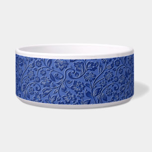 Comedero Blue Floral Ceramic Pet Bowl