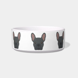 Comedero Blue French Bulldog Dog Bowl