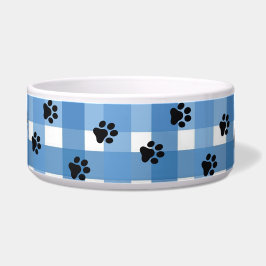 Comedero Blue Gingham Pet Bowl, Moda y elegancia