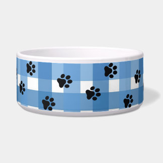Comedero Blue Gingham Pet Bowl, Moda y elegancia