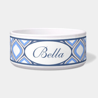 Comedero Blue Ogee Personalized Ceramic Dog Bowl