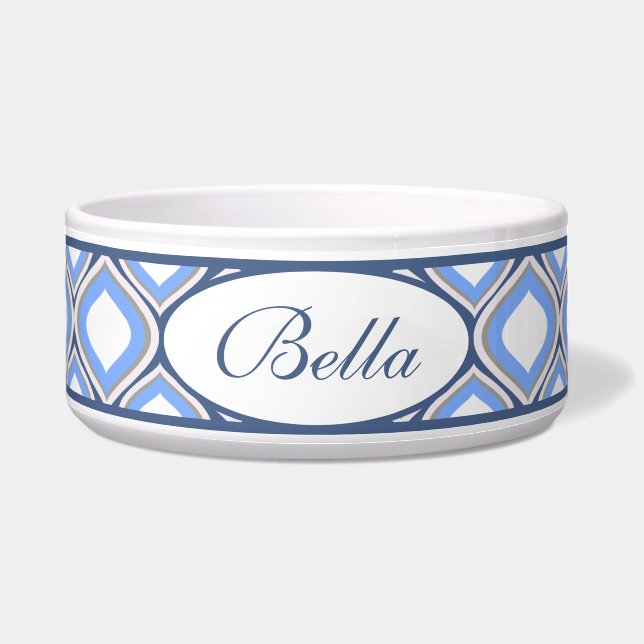 Comedero Blue Ogee Personalized Ceramic Dog Bowl (Frente)