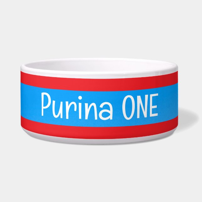 Comedero Blue Sky Pet Bowl con PURINA ONE Textos (Frente)