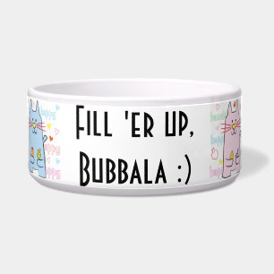 Comedero Bocina de gato Hanukkah "llénala, Bubbala"