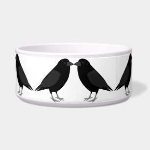 Comedero Boda gótico Kissing Ravens Pattered