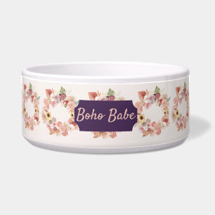 Comedero Bohemia Floral Wreath Ivory Pet Bowl