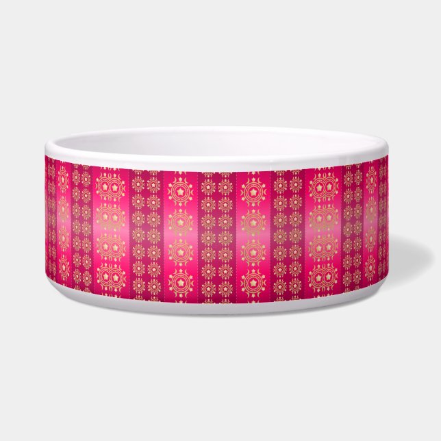 Comedero Boho Mascota Rosa Dish (Frente)