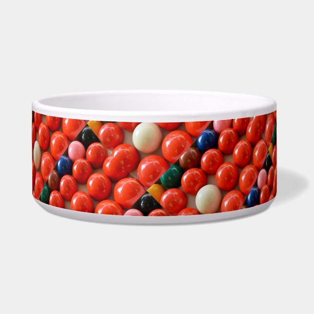 Comedero Bolas de Snooker Coloridas, (Frente)