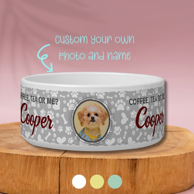 Comedero Bolera de alimentación única de Mascota cerámico c (Now Your Dog May have Their Unique Bowl With Custom Photo and Name)