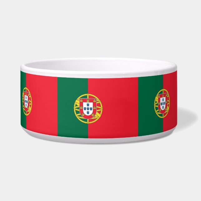 Comedero Bolera de animales de compañía con bandera portugu (Izquierda)