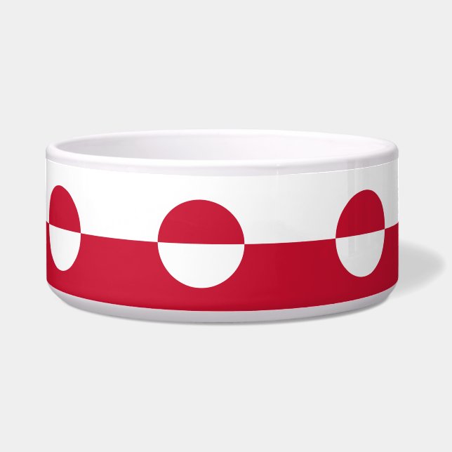 Comedero Bolera de animales de la bandera de Groenlandia (Frente)