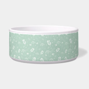Comedero Bolera de Trinket Green & White Florals