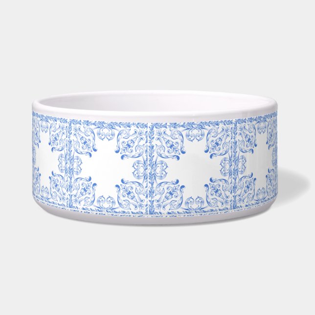 Comedero Boliche azul y blanco (Frente)