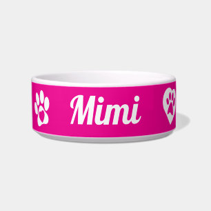 Comedero Bolón de gato cerámico personalizado, regalo de ga