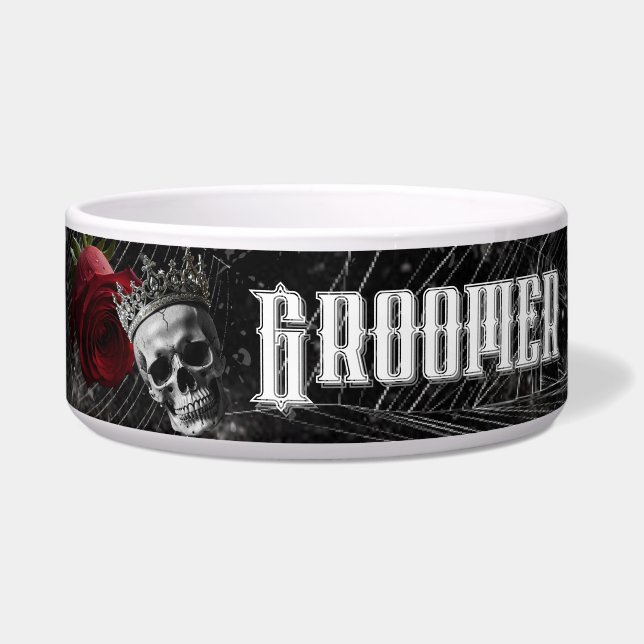 Comedero Bolos de Mascotas Personalizados Que Persiguen A A (Frente)