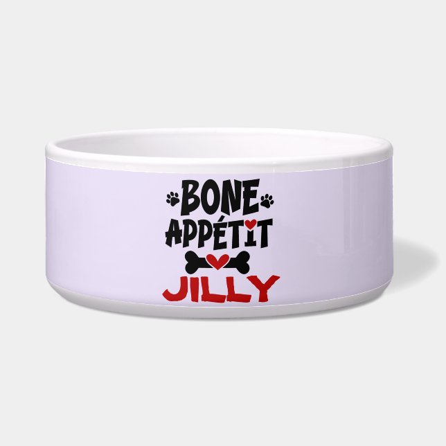 Comedero Bon Appetit Dog Bowl con nombre (Frente)