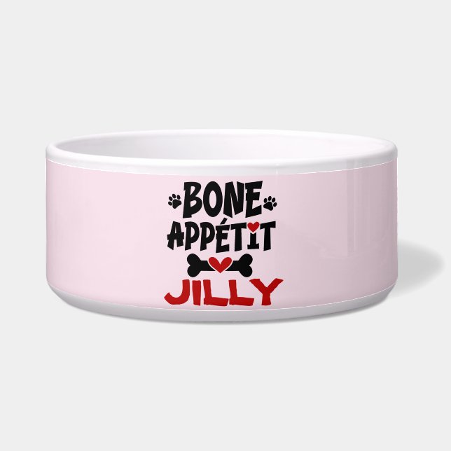 Comedero Bon Appetit Dog Bowl con nombre (Frente)