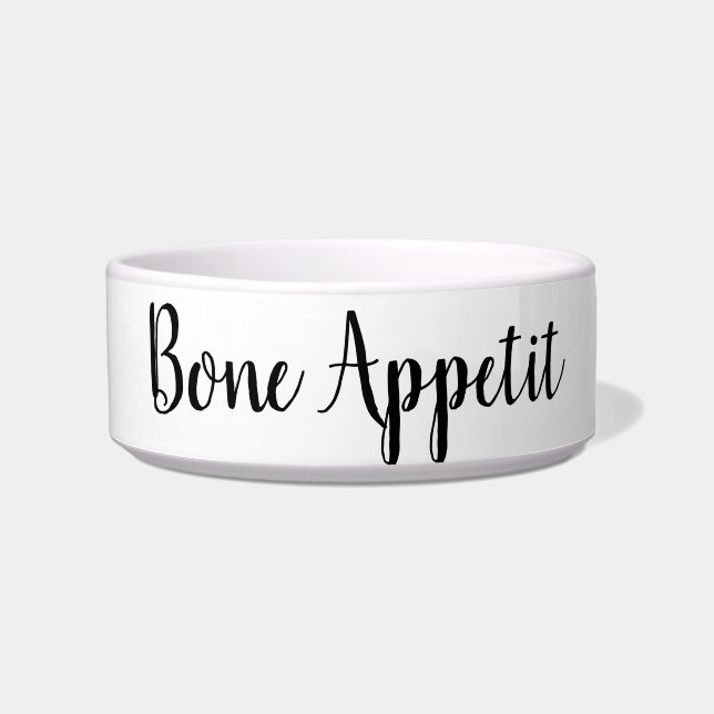 Comedero Bone Appetit divertido perro cachorro mascota bowl (Frente)