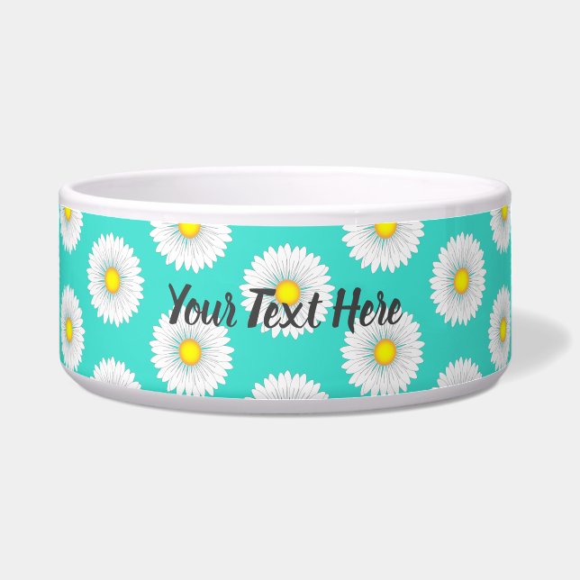 Comedero Bonito Turquesa Pequeña Daisy (Frente)
