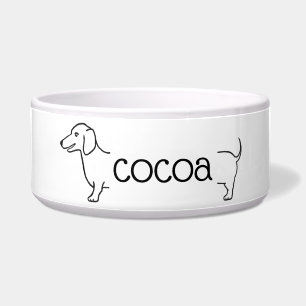 Comedero Borde del perro de Dachshund  Nombre de la dosis c
