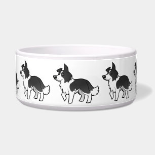 Comedero Border collie del dibujo animado
