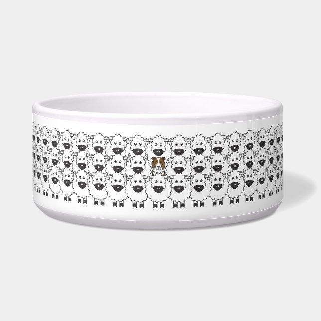 Comedero Border collie en las ovejas (Frente)