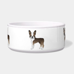 Comedero Boston Terrier atigrado Perros de dibujos animados