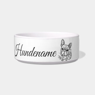 Comedero Boston Terrier Line Art personalized bowl
