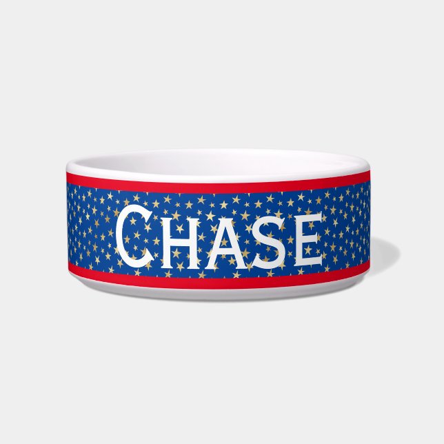 Comedero Bote de cerámica estadounidense estrella del oro (Frente)