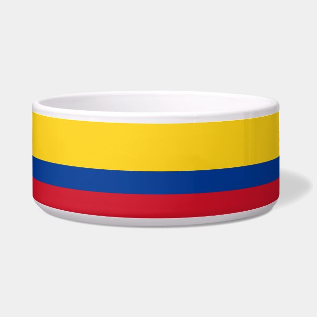 Comedero Bote de la bandera de Colombia (Frente)