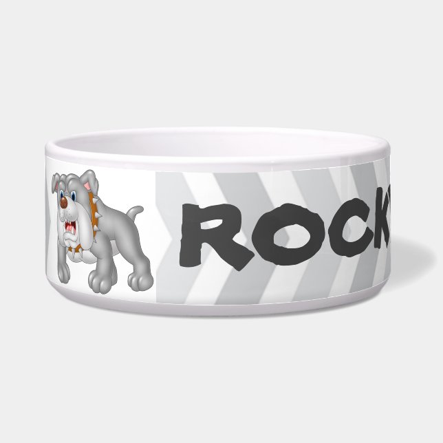 Comedero Bowl/Bulldog de mascotas personalizado (Frente)