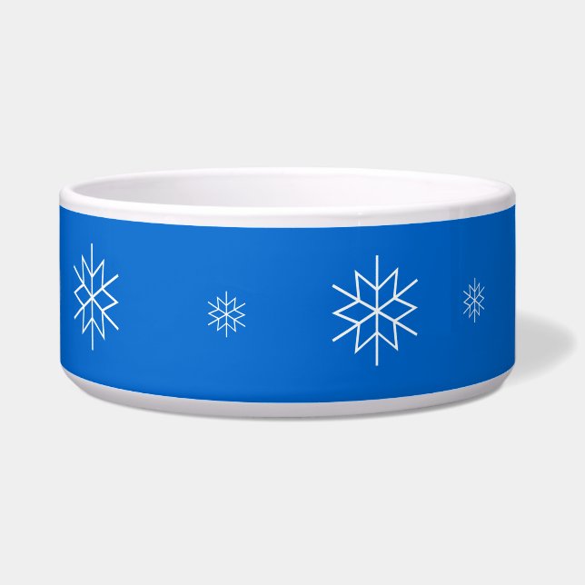 Comedero Bowl - Copos de nieve blancos (Derecha)