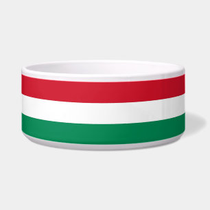 Comedero Bowl de animales de compañía con bandera húngara