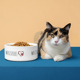 Comedero Bowl de gato personalizado con nombre