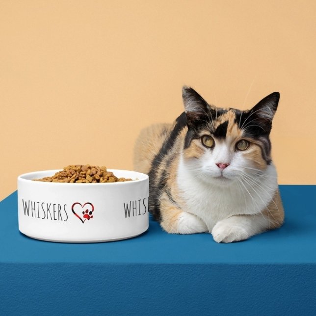 Comedero Bowl de gato personalizado con nombre (Subido por el creador)